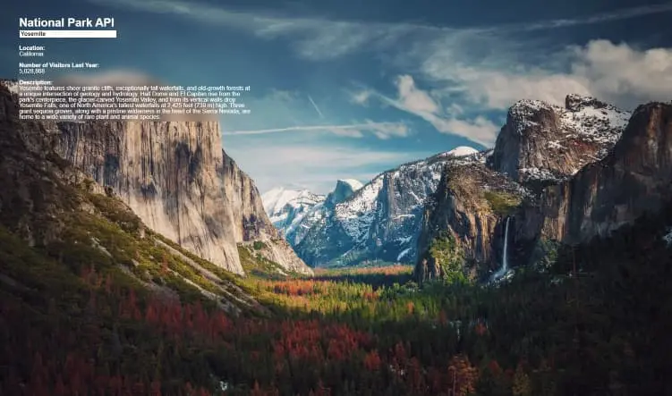 national parks website