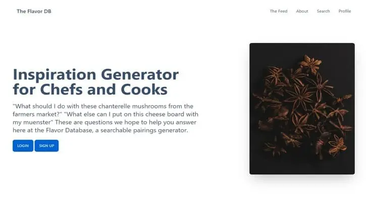 The Flavor DB website